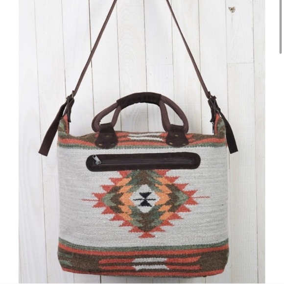 New! Last 1! Joshua Tree Boho Native Handmade Pattern Hugh Travel Boho Bag - Picture 2 of 4